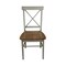 International Concepts Set of Two X-Back Chair, with Solid Wood Seat, Hickory/Stone C41-613P - alternate 2